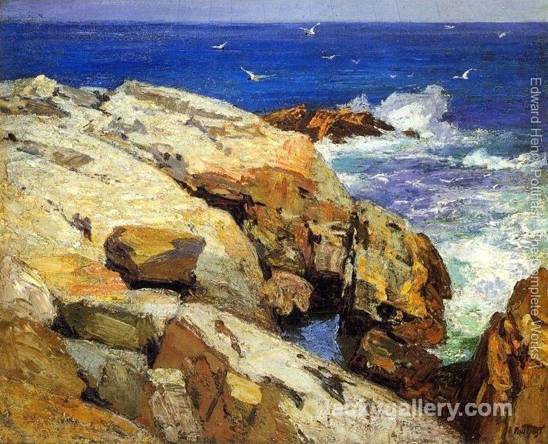 The Maine Coast by Edward Henry Potthast paintings reproduction - Click Image to Close